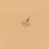Dije de cruz bombé en plata 925.