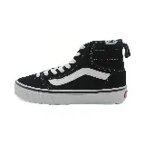 Zapatillas de caña alta Vans Ashwood Hi Decon, color negro con detalles en blanco. Confeccionadas en gamuza y lona, con cierre de cordones y suela de goma.