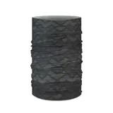 Cuello multifuncional Buff Coolnet Uv® Eon, color gris con estampado geométrico.