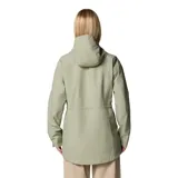 Campera larga impermeable y transpirable Columbia Hikebound II Long para mujer, color borgoña. Cuenta con tecnología Omni-Tech™ con costuras selladas, capucha ajustable, cierre frontal con solapa, cintura ajustable con cordón, puños ajustables, bolsillo oculto en el pecho y bolsillos con cremallera para las manos.