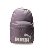 Mochila Puma color lila con logo estampado en blanco.