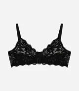 Soutien blanco de encaje floral, sin relleno y con aro.