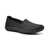 Zapato casual Skechers Relaxed Fit: Reggae Fest - Willows Vibe, color negro, sin cordones, con capellada de malla, plantilla Skechers Air-Cooled Memory Foam y suela flexible.