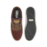 Championes Etnies Barge LS negros con detalles en marrón y suela blanca.