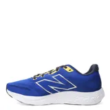 Championes de running para mujer, color azul con detalles en amarillo, diseñados para comodidad y soporte.