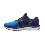 Championes de running 361 Strata 4, color azul con detalles en verde. Cuentan con sistema de cordones MORPHIT, tecnología QU!KFOAM en la mediasuela y plantilla ORTHOLITE.