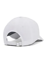 Gorro Under Armour gris con logo bordado en negro.