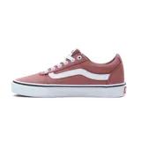 Championes Vans Ward de lona color rosa con la clásica sidestripe blanca de la marca.