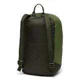 Mochila ligera y plegable, color verde militar, con múltiples bolsillos y divisor interno.