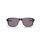 Lentes de sol Oakley con montura cuadrada negra y lentes grises.