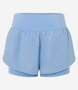 Bermuda deportiva de microfibra color blanco, corte runner con cintura elástica y forro interno.