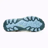 Championes de senderismo Merrell Accentor 3 Sieve color celeste con detalles en azul y gris. Capellada de malla y cuero sintético con sistema de ajuste con cordón elástico. Suela de goma adherente con tecnología Merrell Air Cushion.