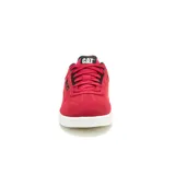 Championes Caterpillar Pause Retro T-Toe color rojo con detalles en negro y suela blanca.