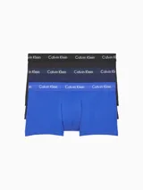Boxer trunk azul de algodón elastizado, con cintura elástica con logo Calvin Klein.