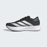 Championes Adidas Adizero SL2 negros con detalles plateados y suela blanca. Diseñados para running, con entresuela Lightstrike Pro y capellada de malla transpirable. Suela exterior Adiwear para mayor durabilidad y agarre.