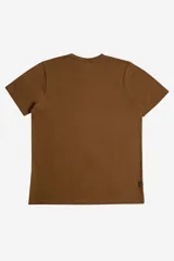 Remera negra de algodón con cuello redondo y mangas cortas.