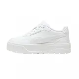 Championes urbanos Puma Karmen II, color blanco con logo Puma en plateado.