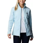 Campera polar Columbia Basin Trail III Full Zip para mujer, color azul marino. Con cierre frontal completo y bolsillos laterales con cierre.