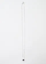 Cadena de plata 925 hipoalergénica con dije de topacio místico redondo.