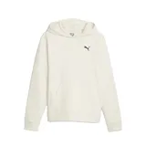 Buzo tipo canguro color crema, confeccionado en felpa francesa con logo de PUMA en el pecho.