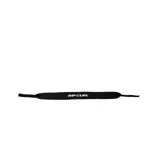 Tira de lentes negra de neopreno con el logo de Rip Curl estampado en blanco.