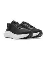 Championes de running Under Armour Charged Rogue 5 para mujer, color lila y gris con logo en el lateral.