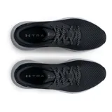 Championes Under Armour Charged Aurora para mujer, color negro con detalles en gris y suela blanca.