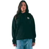 Canguro negro con capucha y bolsillo tipo canguro.