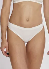 Bombacha de bikini color verde agua, de microfibra sin costuras y forro de algodón.