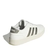 Championes Adidas Breaknet 3.0 blancos con detalles plateados, de estilo clásico inspirado en el tenis.