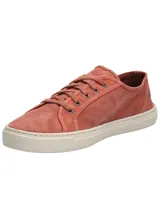 Zapatillas acordonadas color ocre, hechas en España con algodón orgánico.