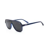 Lentes de sol Mistral modelo Talaki con armazón azul translúcido y cristales oscuros. Presentan un diseño de estilo aviador moderno con puente recto y logo de la marca en las patillas.