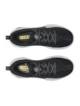 Championes de básquet Under Armour Curry 12 WMDE, color negro con detalles en blanco y gris.