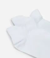 Kit de dos pares de medias invisibles negras, confeccionadas en poliamida y elastano, de tejido liso y diseño deportivo.