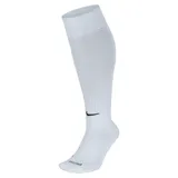 Medias de fútbol Nike Classic Football Dri-Fit blancas con logo negro.