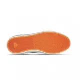 Championes de skate Emerica Tilt G6 Vulc X OJ, color verde oliva con detalles en naranja y negro.