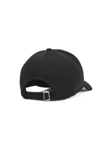 Gorro Under Armour gris con logo bordado en negro.