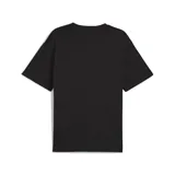 Remera negra de algodón con logo de Puma estampado en blanco en el pecho.