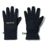 Guantes de micropolar Columbia Fast Trek III, color azul marino, con palma resistente a la abrasión, sobrecapas resistentes a la abrasión, yemas del pulgar y del índice compatibles con pantallas táctiles y elástico en la muñeca.