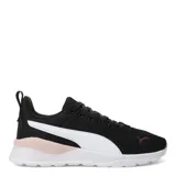 Championes Puma Anzarun Lite negros con detalles en blanco y rosa.