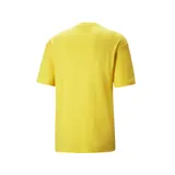 Remera amarilla de algodón con cuello redondo y mangas cortas. Estampado frontal con el escudo del Club Atlético Peñarol y el logo de Puma en negro.