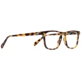 Anteojos de eco acetato con forma rectangular y diseño carey.