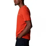 Remera azul de algodón Columbia con logo estampado en el pecho.