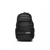 Mochila negra con diseño minimalista, fabricada para comodidad y durabilidad.