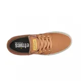 Championes Etnies Barge LS negros con detalles en marrón y suela blanca.