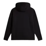Canguro negro de corte clásico con capucha y logo de Vans en el pecho.