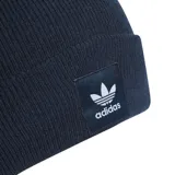 Gorro de lana Adidas Adicolor Cuff unisex, color azul marino, con logo de la marca bordado en el frente.