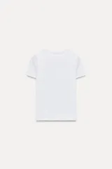 Camiseta marrón de algodón con cuello redondo y mangas cortas.