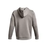 Buzo con capucha de forro polar, color gris, ideal para calentar antes de actividades físicas.