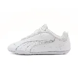 Zapatillas Puma Catch Soleil de cuero sintético color blanco con detalles plateados.